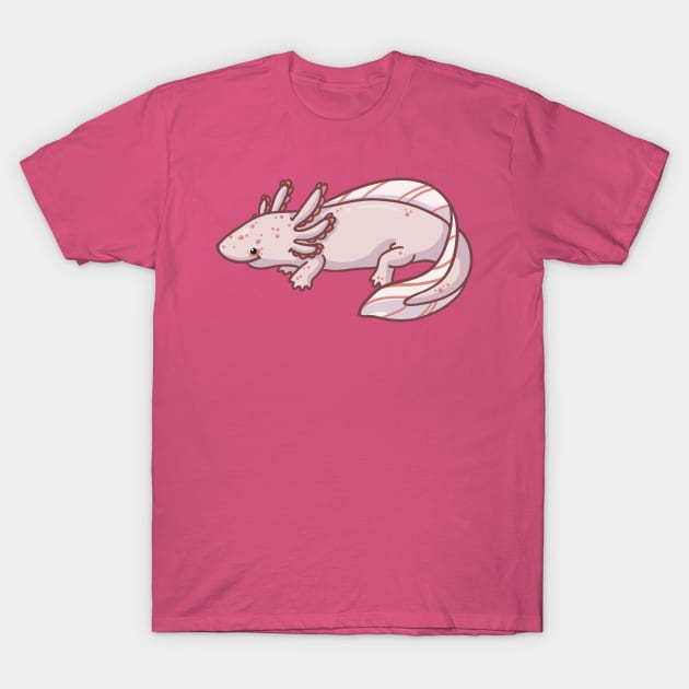 Axolotl (Leucistic) T-Shirt by bytesizetreasure